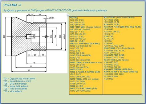 cnc torna program örnekleri|cnc programlama örneği.